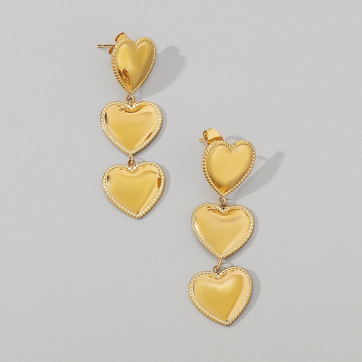 Wholesale Valentine's Day Multi-Layer Love Simple Alloy Earrings