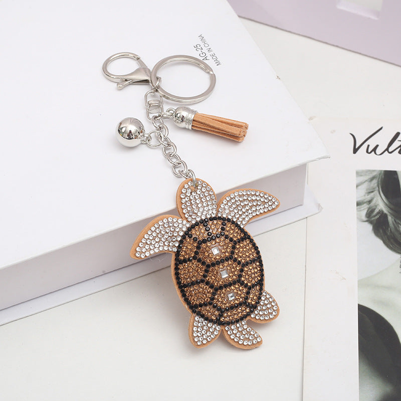 Wholesale Velvet Turtle Hot Diamond Keychains