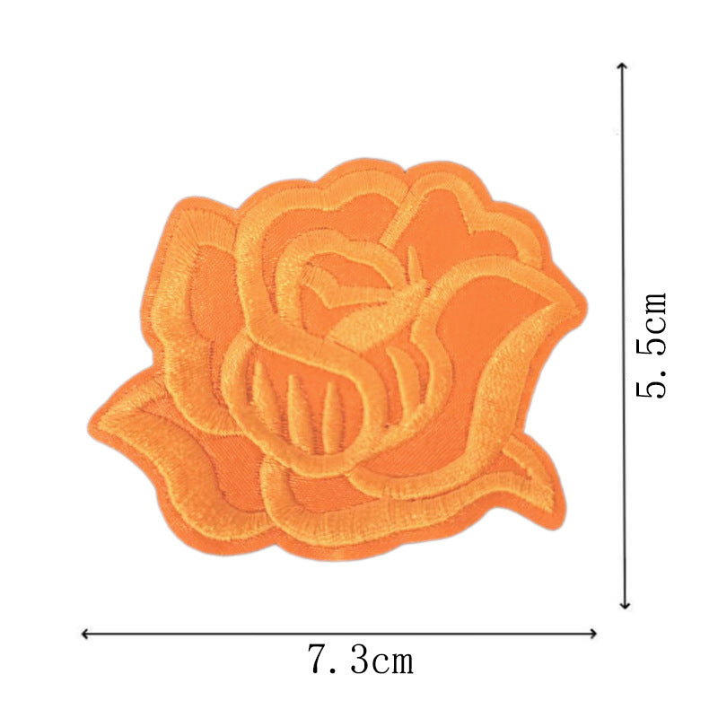 Wholesale Colorful Rose Embroidery DIY Patches
