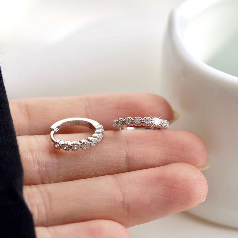 Wholesale Sterling Silver Flower Women's Niche Fashion Elegant Earrings