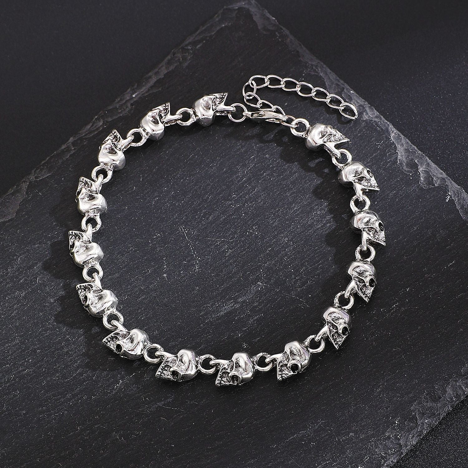 Wholesale Bold Gothic Skull Choker Necklace And Bracelet Set For Women Trendy  Jewelry Accessory