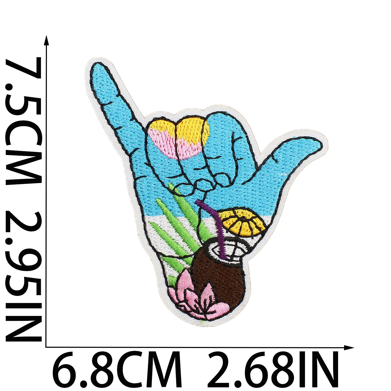 Wholesale Vacation Beach Embroidered Cloth Patch Camera Sun Sand Ball Decorative Sew On Applique For Clothing Bag Gift