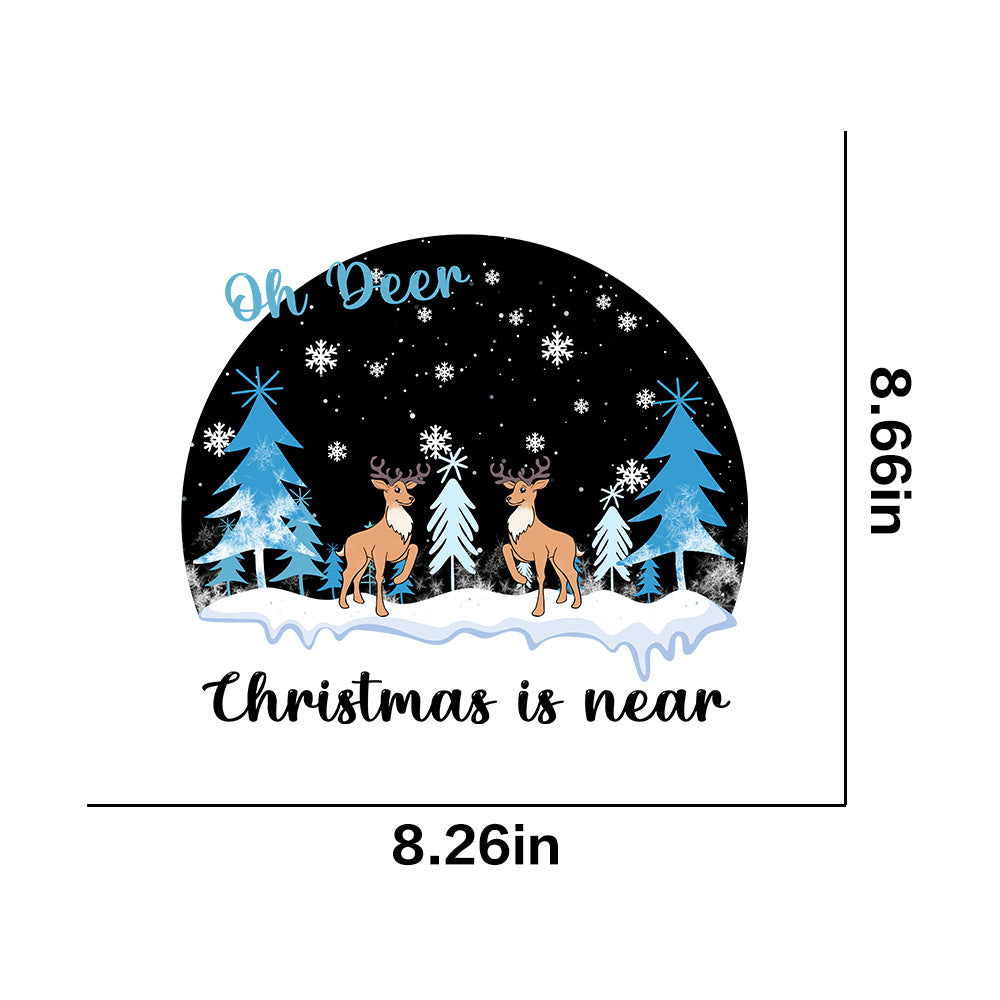 Wholesale 10pcs/pack Winter snowflake white ink heat transfer sticker for clothing  UV DTF ready-to-use transfer stickers