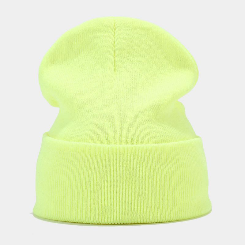 Wholesale Solid Color Autumn and Winter Light Board Pile Hat Warm Knitted Hat
