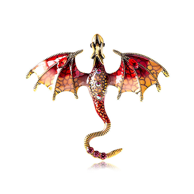 Wholesale Oil Dripping Dragon Alloy Brooch