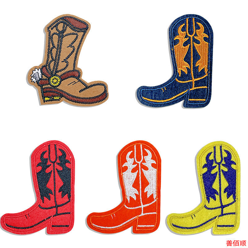 Wholesale 5pcs Shoes Cloth Patch Non-woven Fabric Sewing Boots Jeans Personalized Decoration Patch FS