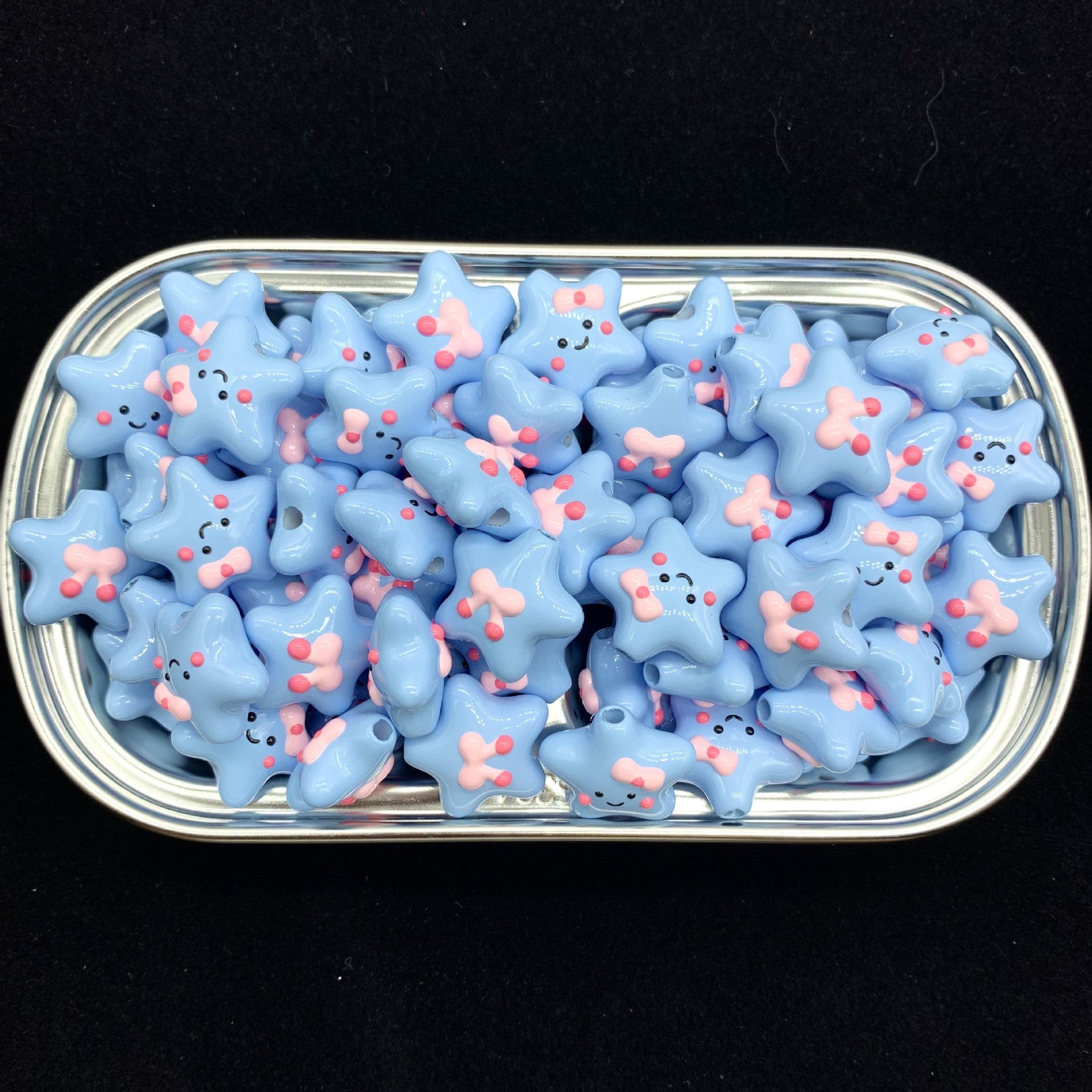 Wholesale 10pcs  Starry hand drawn Acrylic Beads