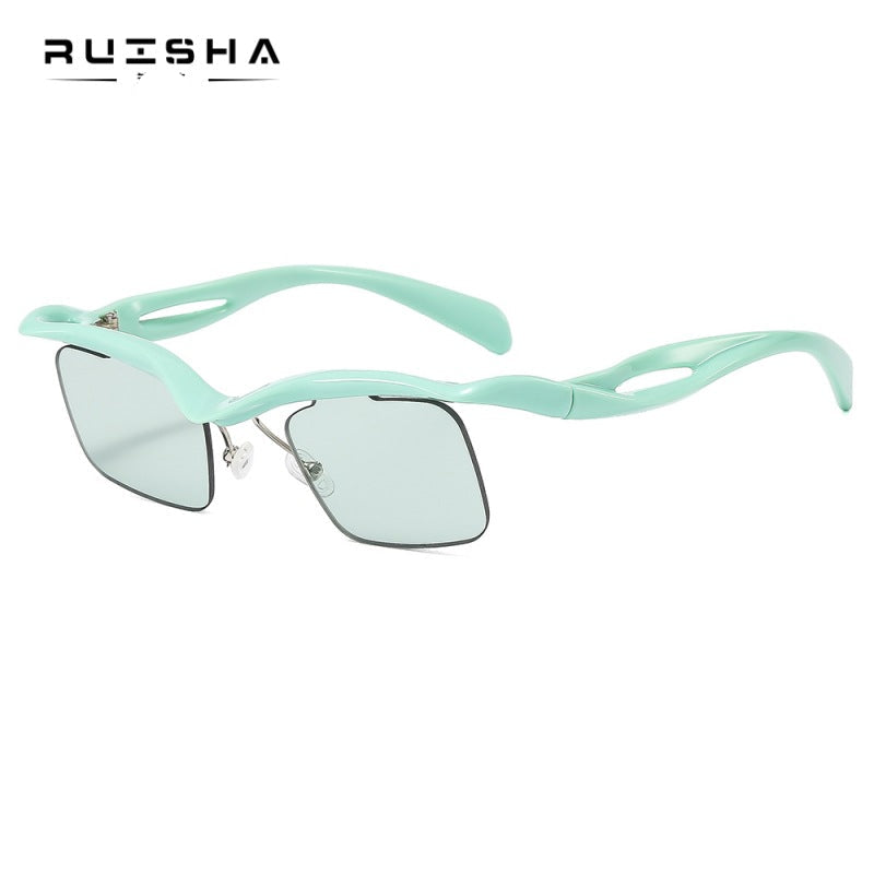 Wholesale Shaped Half Frame Square Frame Sunglasses