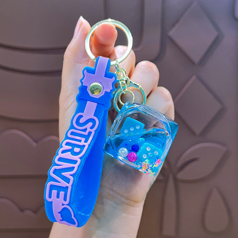 Wholesale Oil Cube Dice Keychain