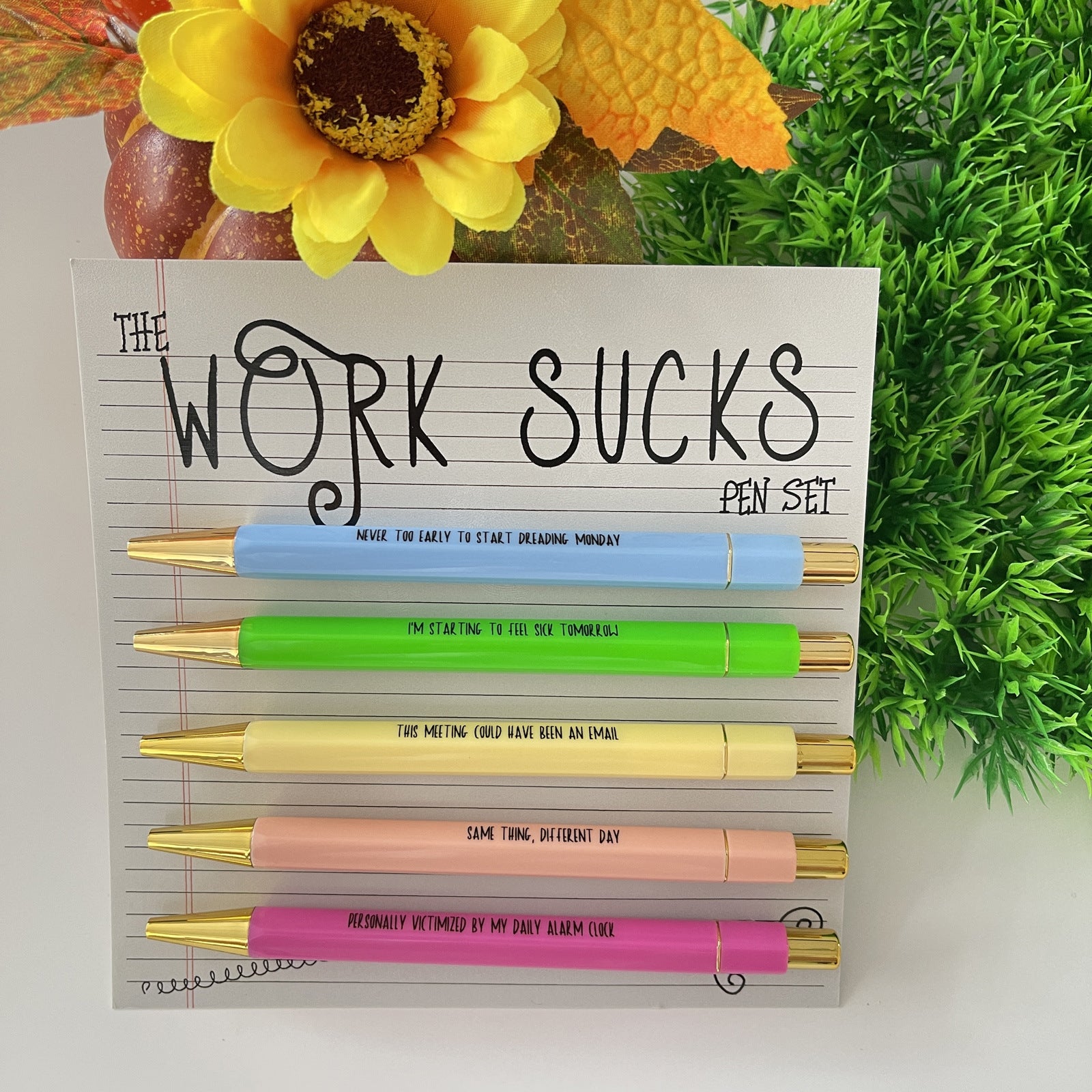 Wholesale Nurse Theme Incentive Text FUCK Plastic Pen 5 Pieces/set