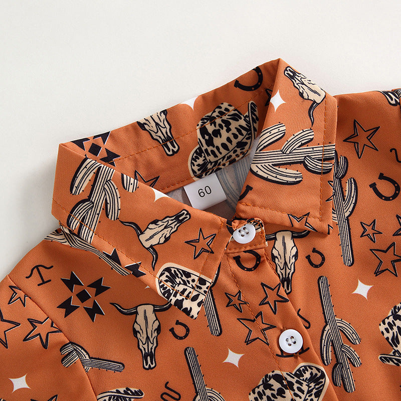 Camisa de algodón de algodón al por mayor Aztec de estilo occidental de mezclilla de mezclilla