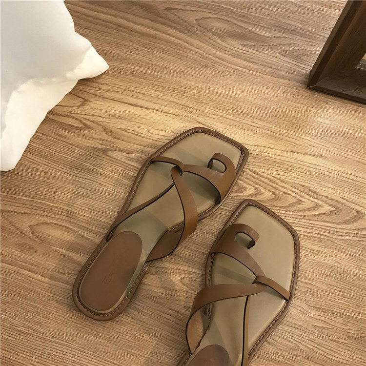 Wholesale Roman Style Slip-on Casual Slippers