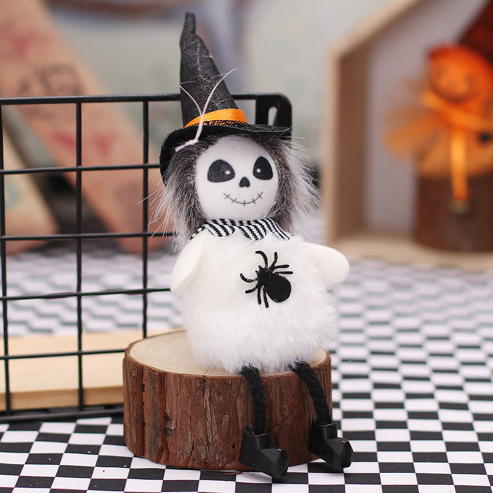 Wholesale Halloween Cartoon Pumpkin Witch Plush Doll Pendant