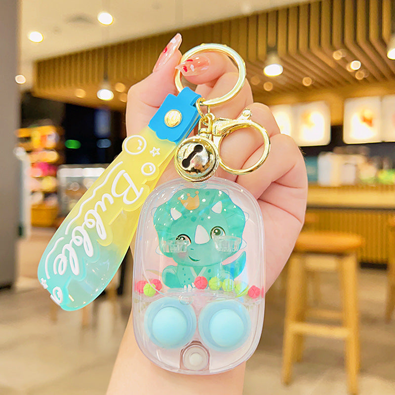 Wholesale Cartoon Dinosaur Underwater Shooting Game Machine Decompression Acrylic Keychain