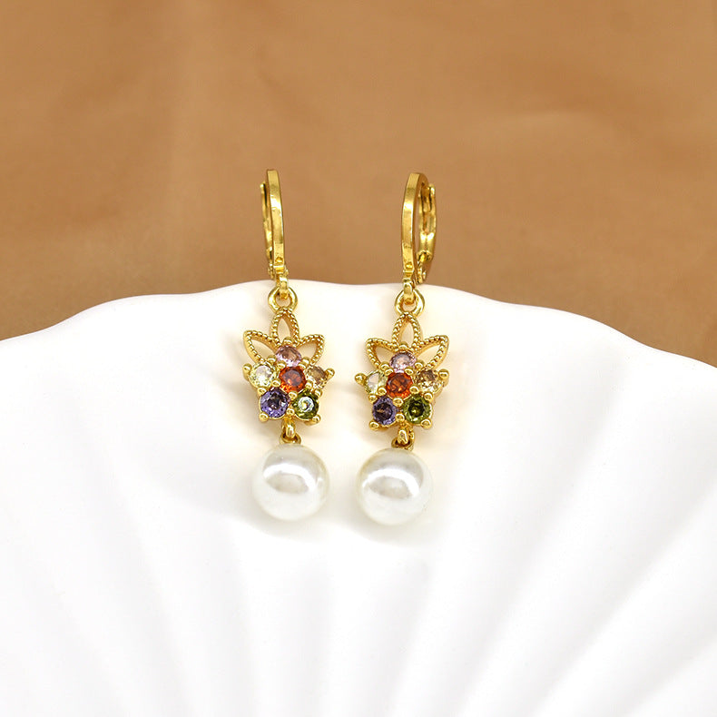 Wholesale Personality Fashion Pearl Tassel Earrings