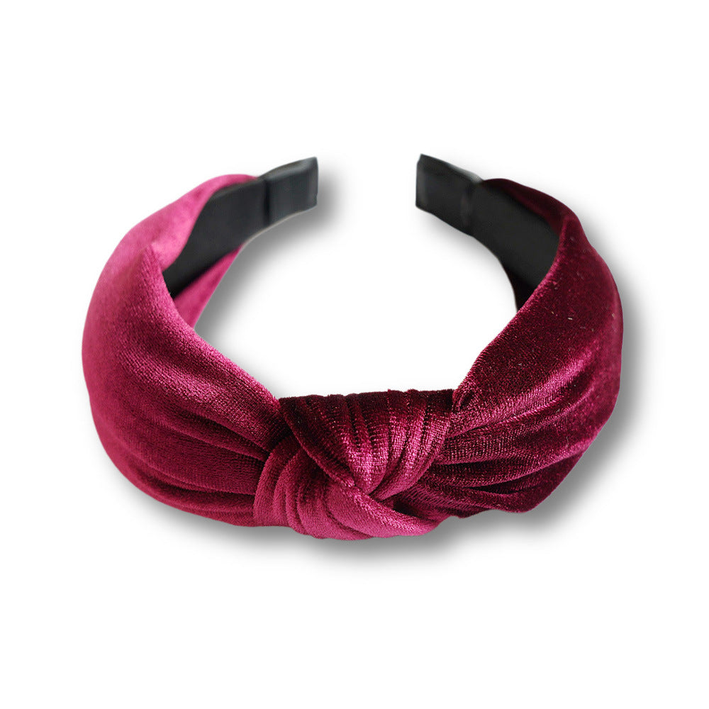 Wholesale Velvet Candy Color Wide Edge Headband