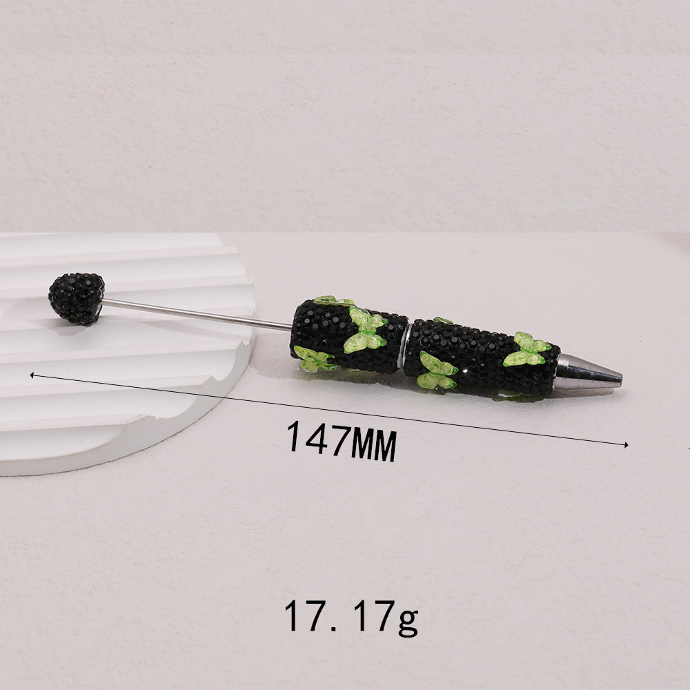 Wholesale  5pcs Butterfly Soft Clay Full Diamond Fancy Beadable Pens