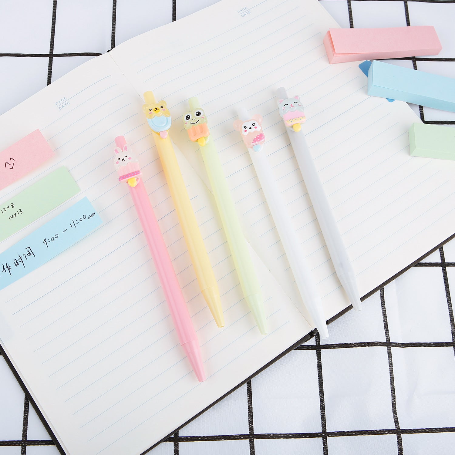 Wholesale Ice Cream Plastic Button Ballpoint Pen