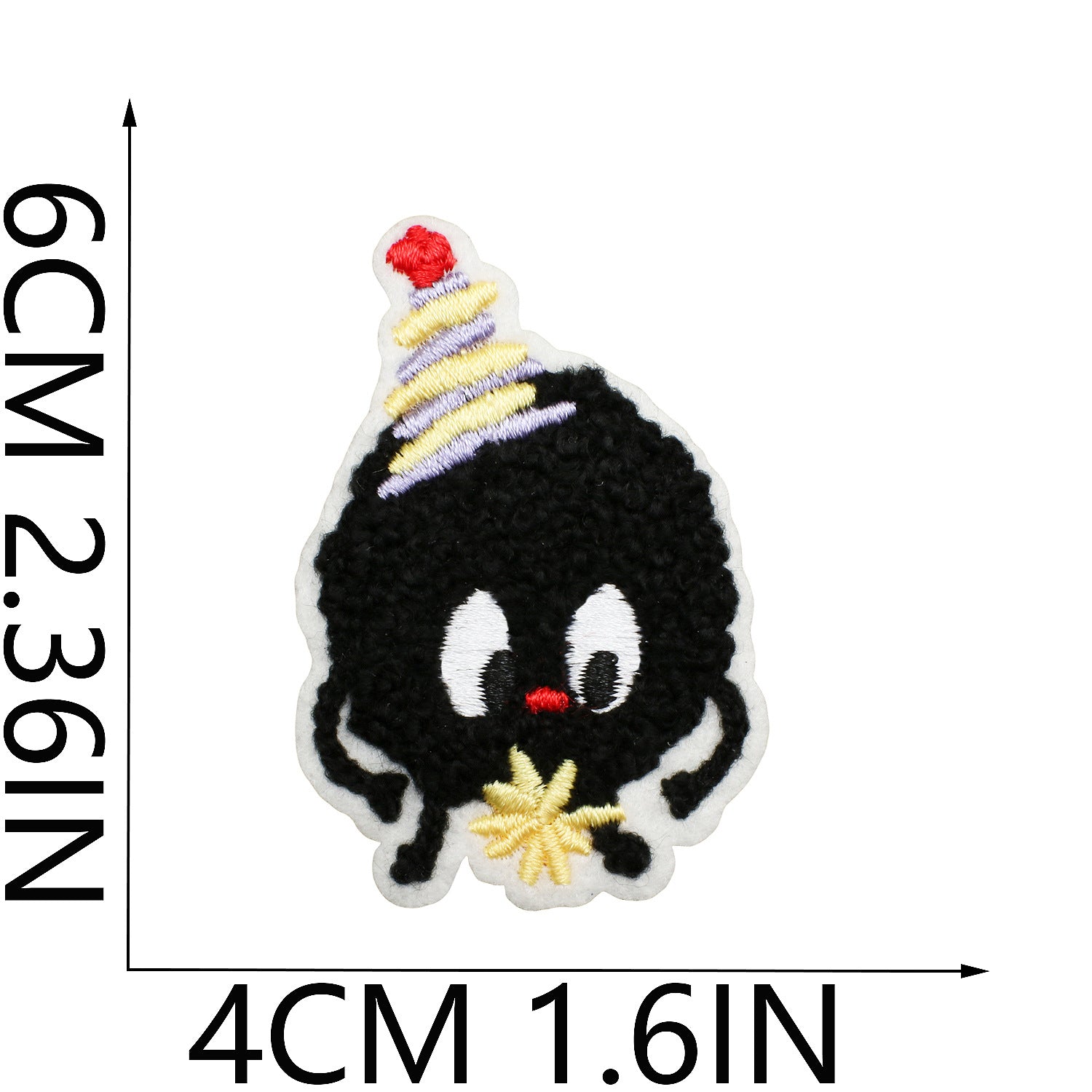 Wholesale Cute Black Coal Polyester Embroidered Patch Funny Charcoal Badge Decorative Clothing Accessory For Gift And Boutique Resale