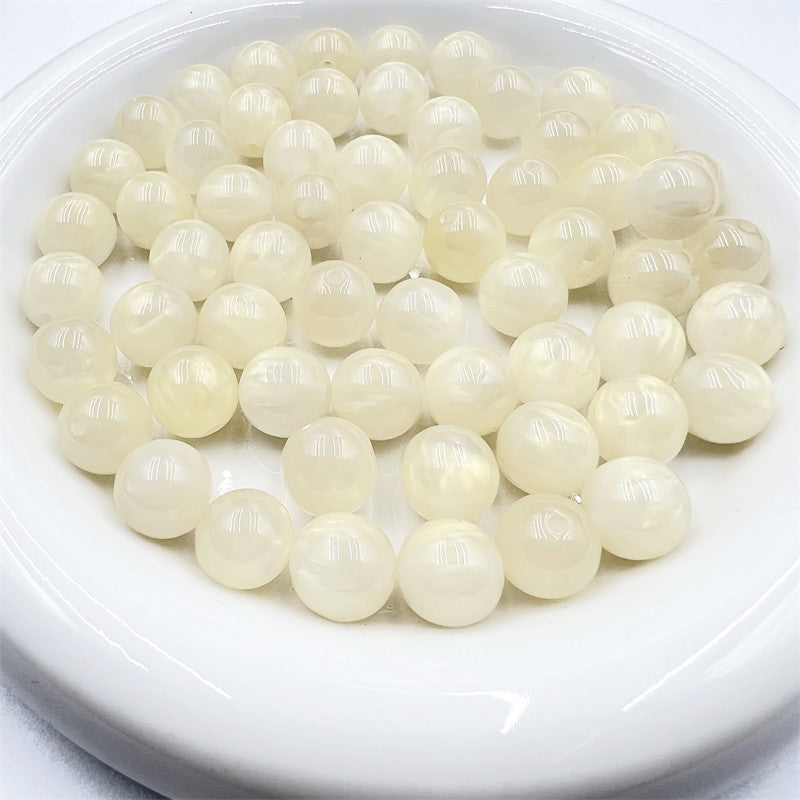 Wholesale 20PCS Symphony Flowing Sands Smudged Clouds Straight Hole 15MM Acrylic Round Beads