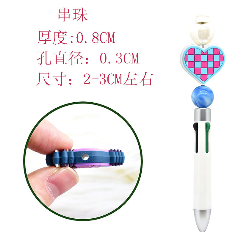 Wholesale Random 100pcs Pink heart-shaped bead  Focal Beads