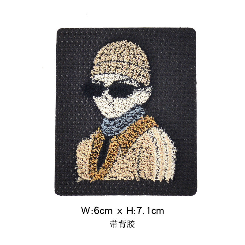 Wholesale Felt Base Sequin 3D Crown Bee Embroidered Patch Badge For Clothing Towel DIY Accessory