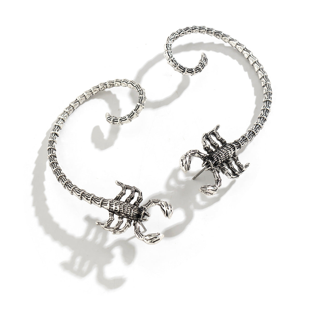 Wholesale Black Scorpion Contour Alloy Stud Earrings