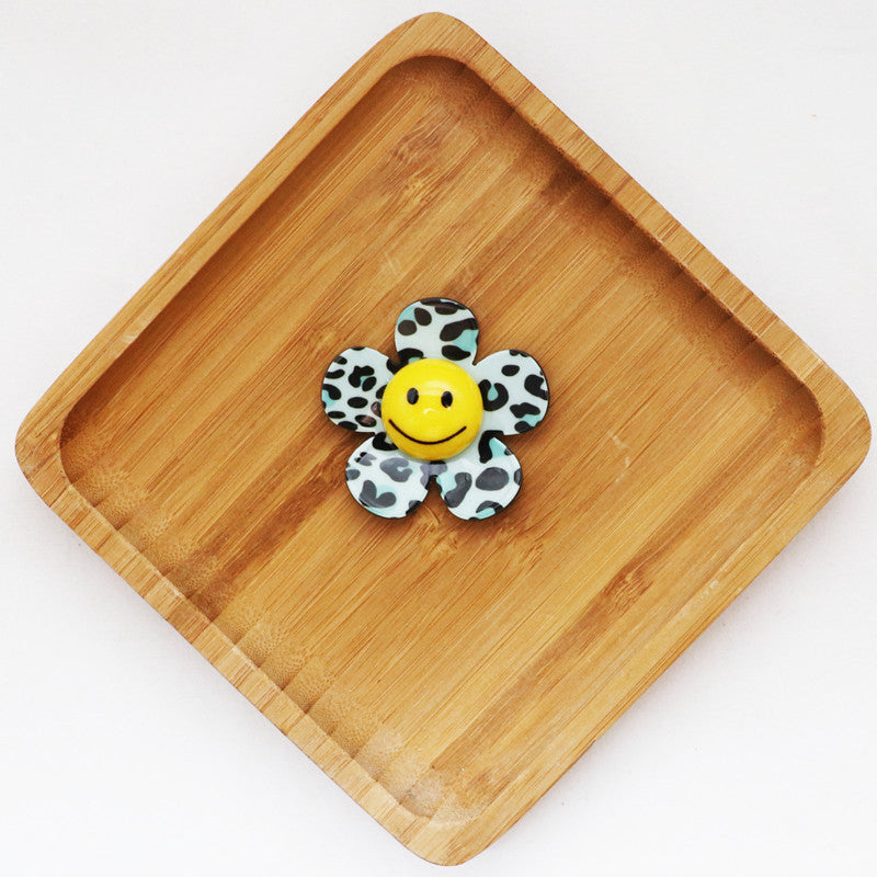 Wholesale 10pcs Black and White Plaid Leopard Print DIY Accessories