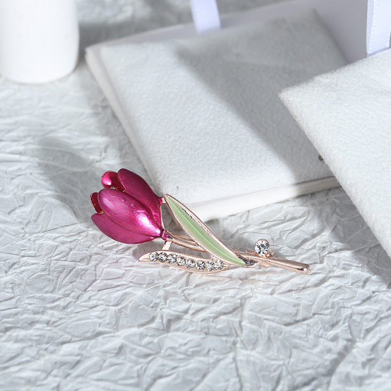 Wholesale Rose Zinc Alloy Brooch
