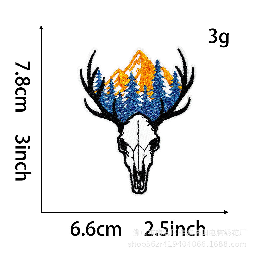 Wholesale Trendy Polyester Embroidered Patches Iron On Heat Transfer Applique For Outdoor Hiking Clothing DIY Accessory