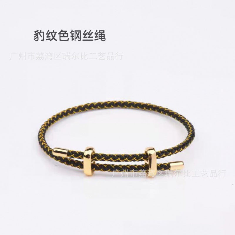 Wholesale Adjustable Steel Wire Bracelet with Figure Buckle
