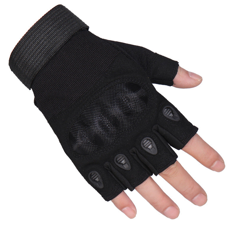 Wholesale Touch Screen Full Finger Carbon Fiber Shell Knuckle Protection Cut and Stab Resistant Gloves