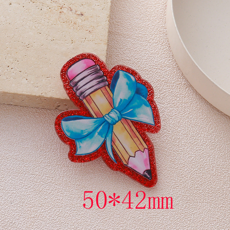 Wholesale 10pcs Cartoon Bow DIY Acrylic Flatback