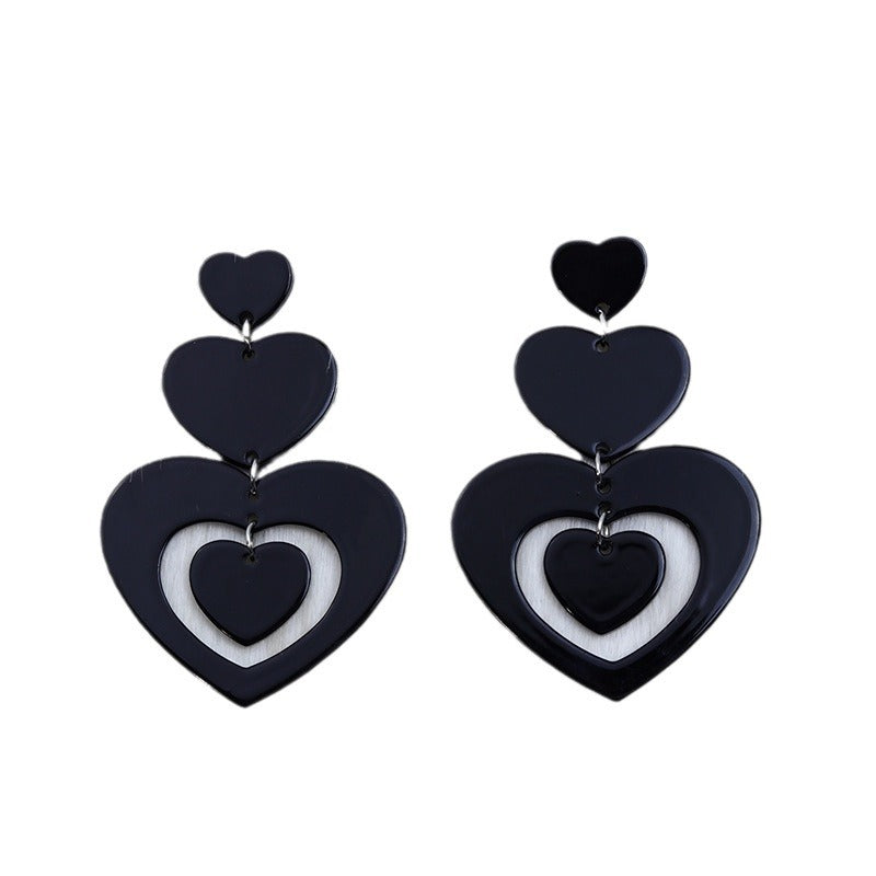Wholesale Valentine's Day Love Splicing Acrylic Earrings