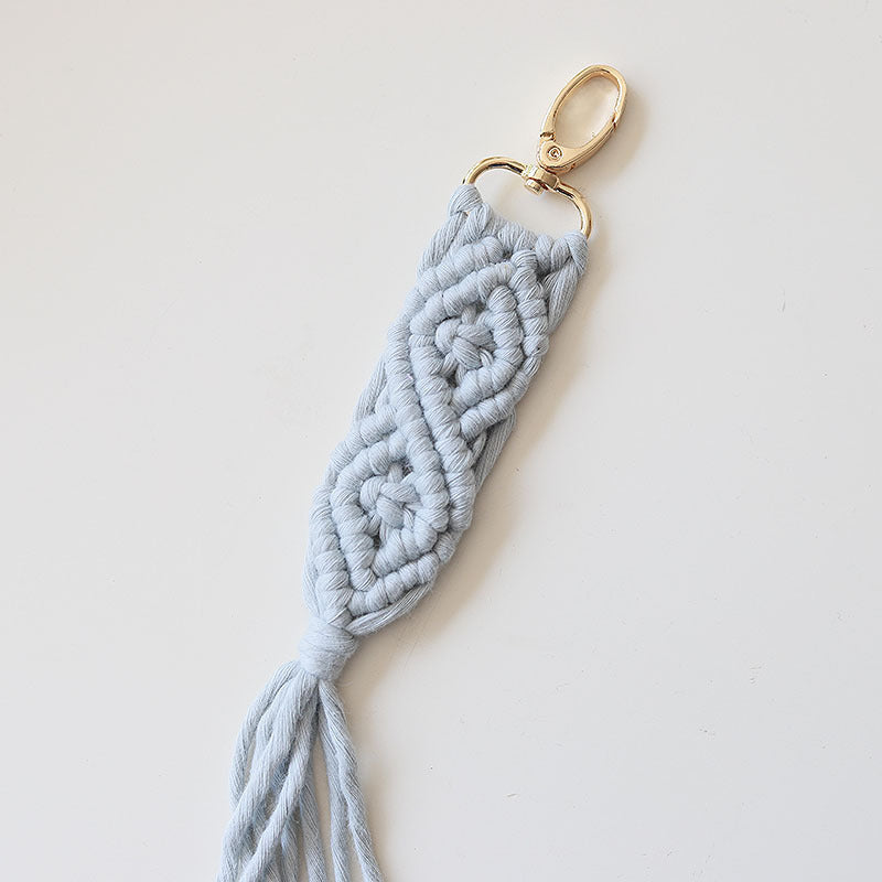 Wholesale Handwoven Cotton Rope Tassel Keychain