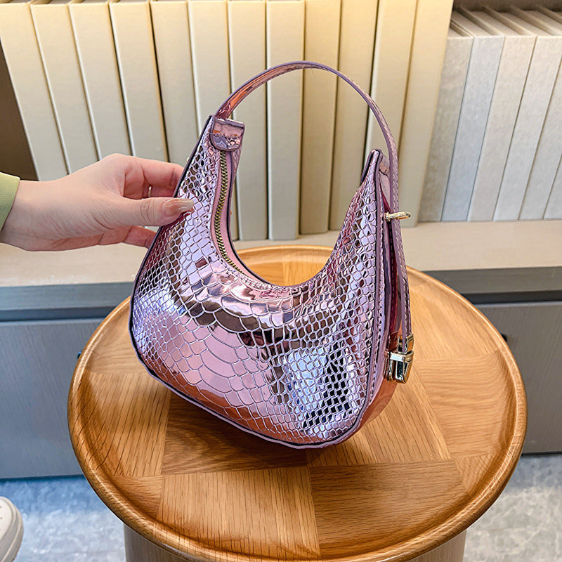 Wholesale PU Crocodile Pattern Single Shoulder Handbags