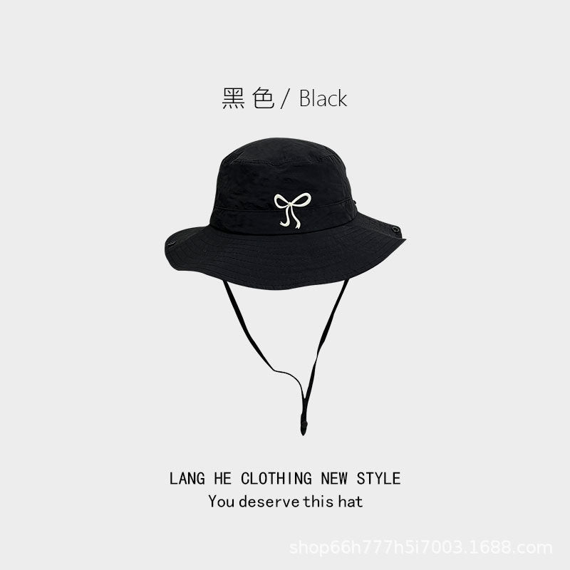Wholesale Bow Summer Sun Protection Bucket Hat