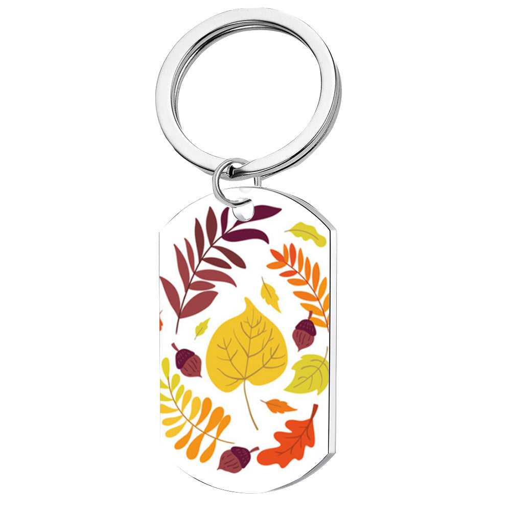 Wholesale Western Farm Stainless Steel Keychain