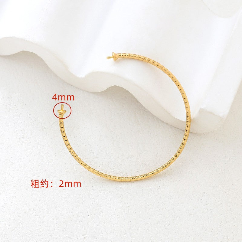 Wholesale Gold-plated Copper DIY Baroque Bracelet Accessory