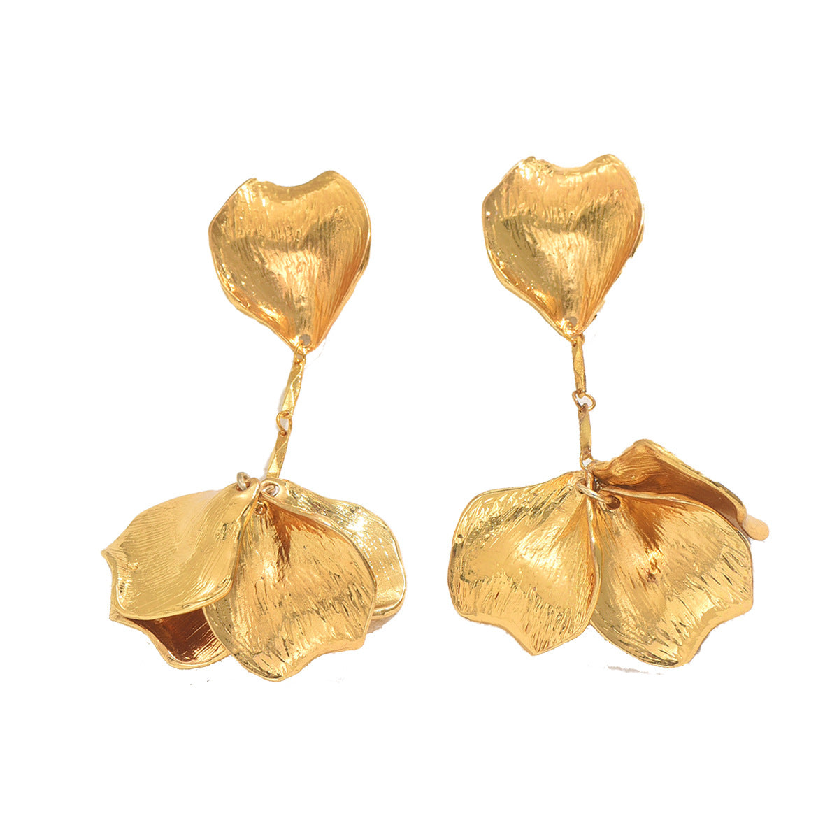 Wholesale Women's Long High-end Ginkgo Leaf Niche Design All-match Tassel Earrings