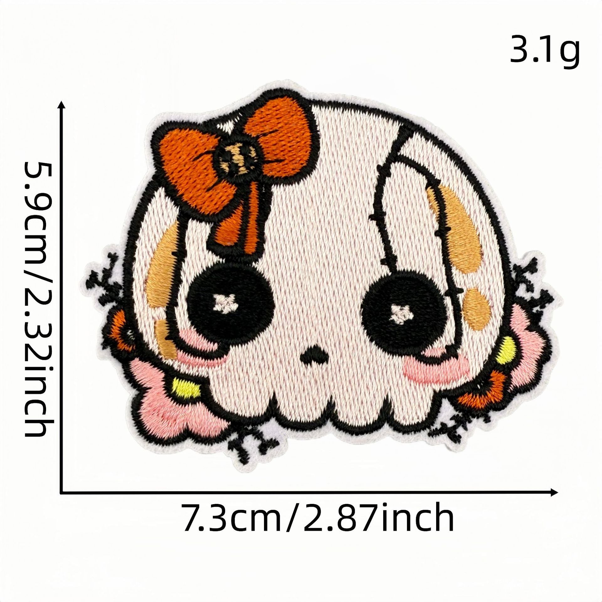 Wholesale Polyester Cartoon Skull Embroidered Patch Hot Melt Adhesive Backing DIY Clothing Bag Decorative Accessory Craft Supply