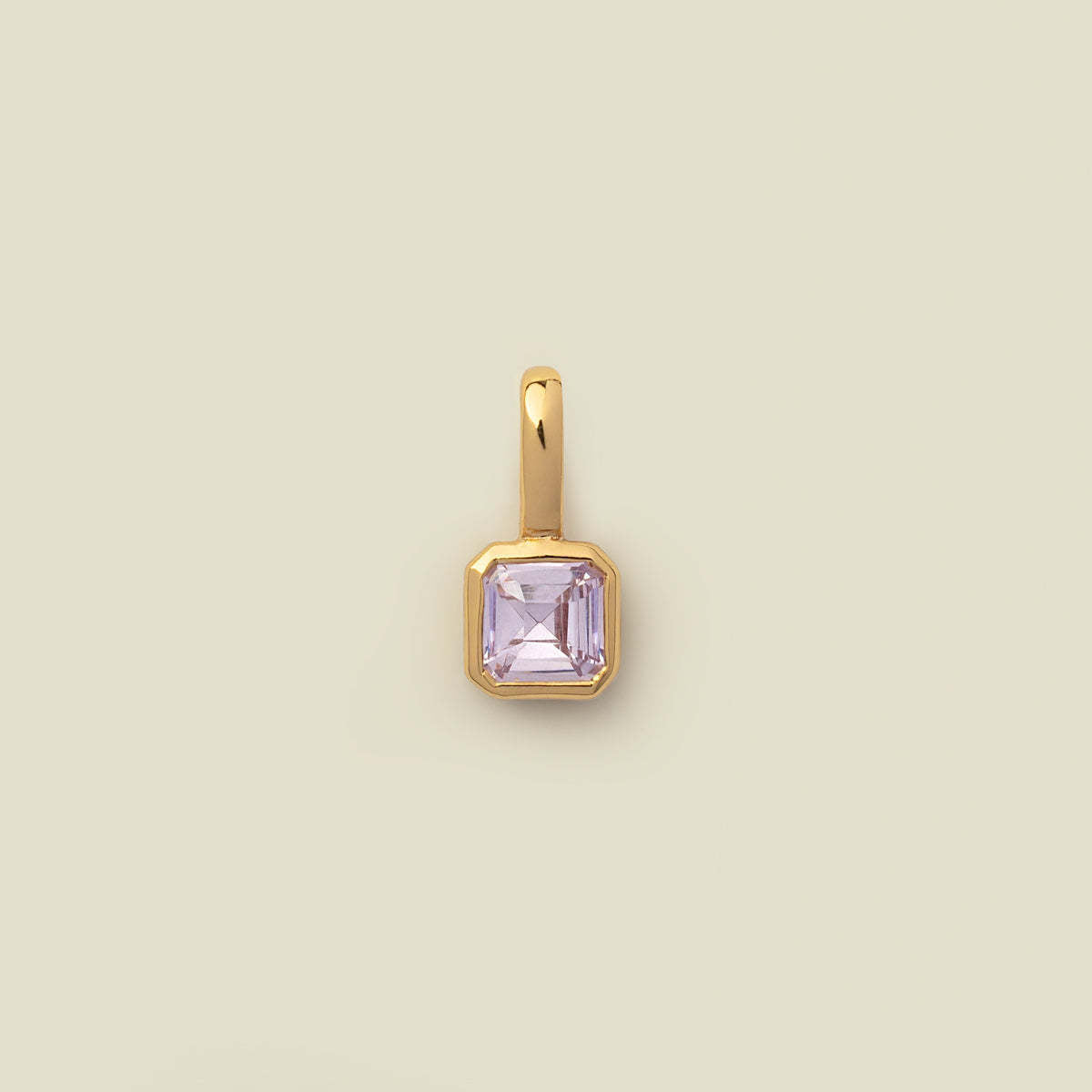 Wholesale Colorful birthstone block zircon  titanium steel pendant