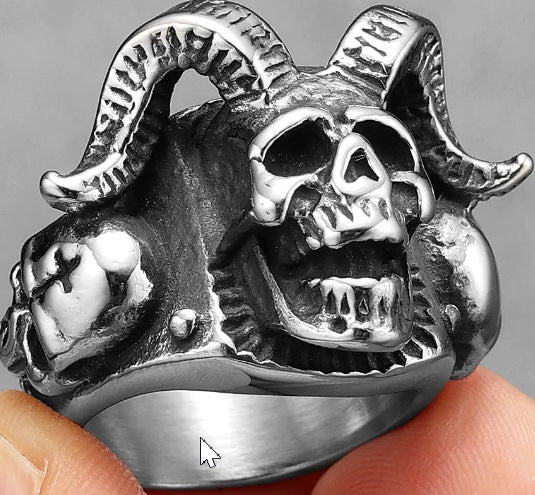 Wholesale Stainless Steel Skull Flag Men S Ring Fashion Accessory Gift