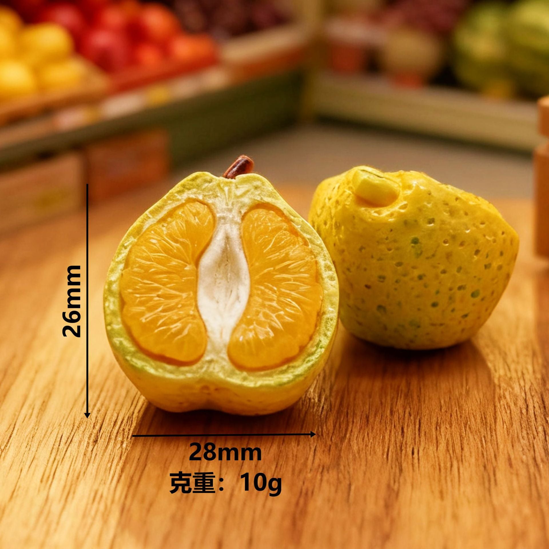 Wholesale 10pcs Simulated Peeled Grapefruit Mini Fruit Food Toy Resin Doll Accessories