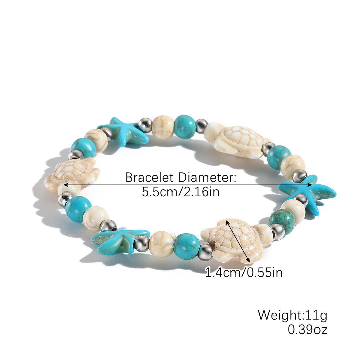 Wholesale Bohemian Handwoven Shell Starfish Knotted Bracelet