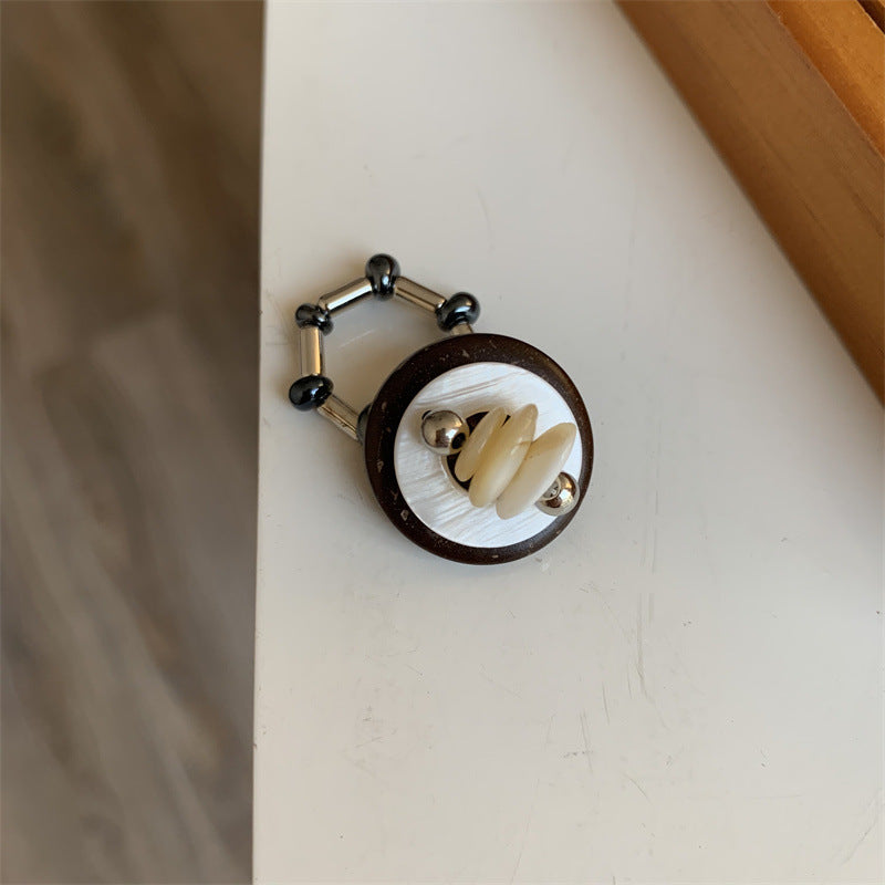 Wholesale Retro beaded cool elastic stacking ring