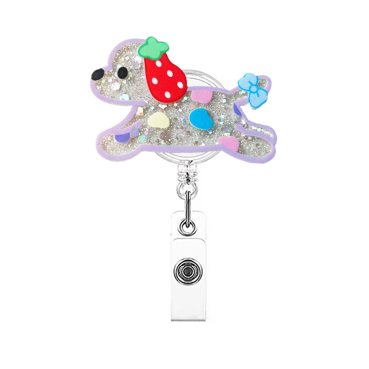 Wholesale Cute cartoon dog Badge Reels