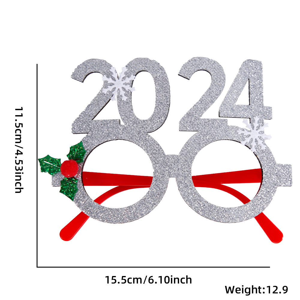 Wholesale Christmas Glasses Children's Party Decorations Christmas Decorations Photo Props Elk Glasses Frame