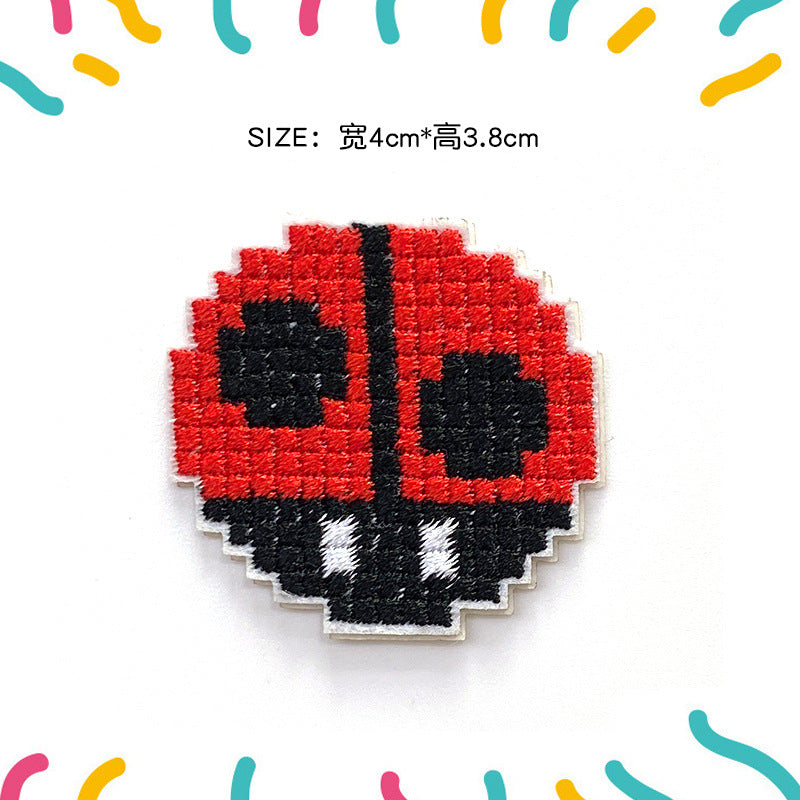 Wholesale Cartoon character embroidered patch frog cross  cloth patch
