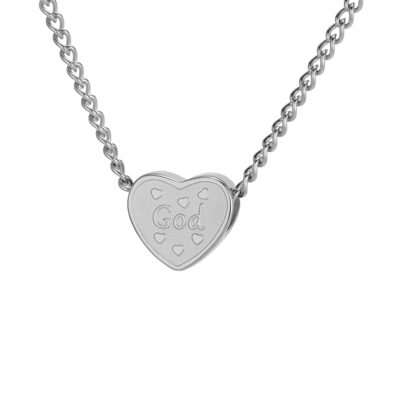 Wholesale Cross-border hot-selling stainless steel cut titanium steel love necklace